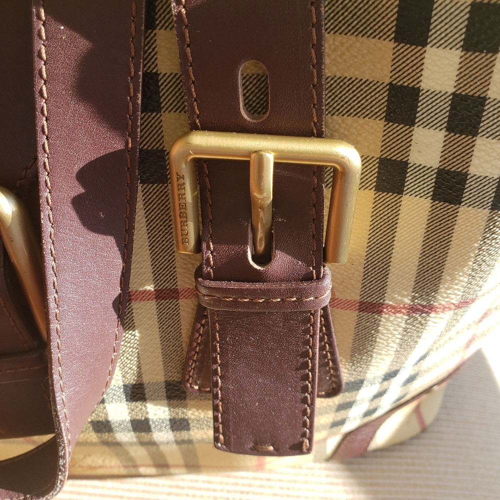 Burberry Haymarket Check Satchel Iconic Luxury Bag Medium Size Pre-loved - Picture 5 of 13